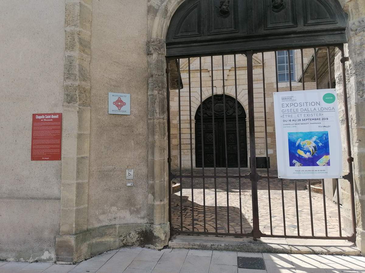 Exposition de peintures Chapelle St Benoît site classé monument historique Marmande JEP2019 de Gisèle Dalla Longa