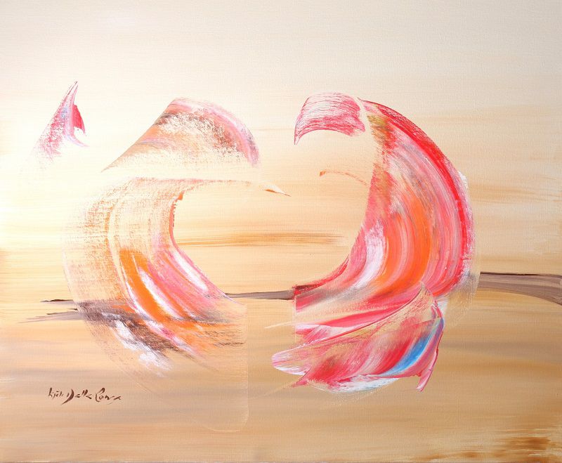 Ôde 985 C Acrylique 2016  65x54 cm Oeuvre de Gisèle Dalla Longa