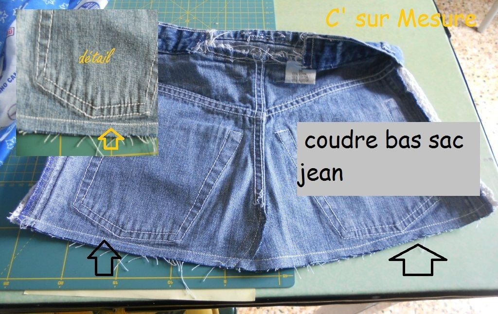 Sac en jean diy sales