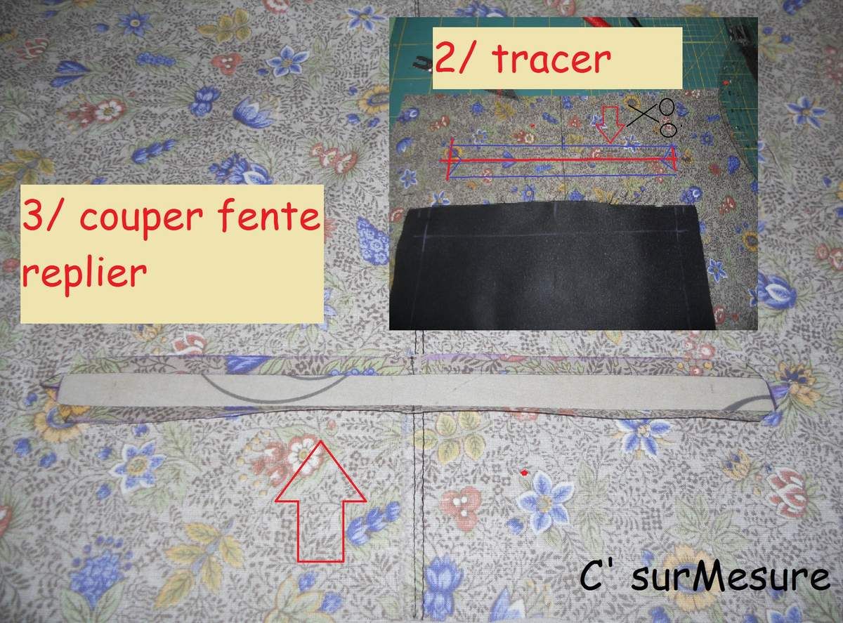 Tuto couture rajout poche intérieur avec FG. C
