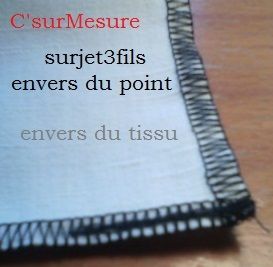 voilà ! un surjet proprement fini.
