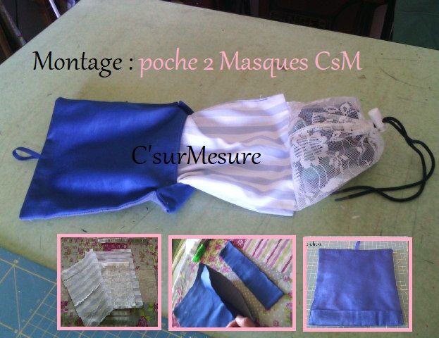 Poche 2 Masques, Montage.