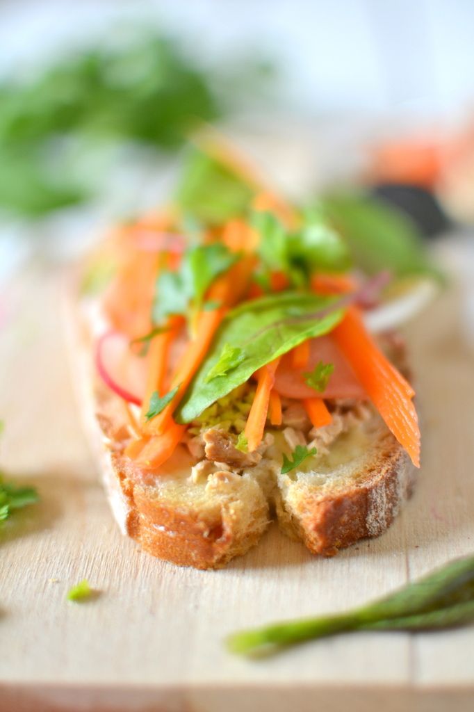 Tartine végétarienne façon &quot;banh mi&quot;