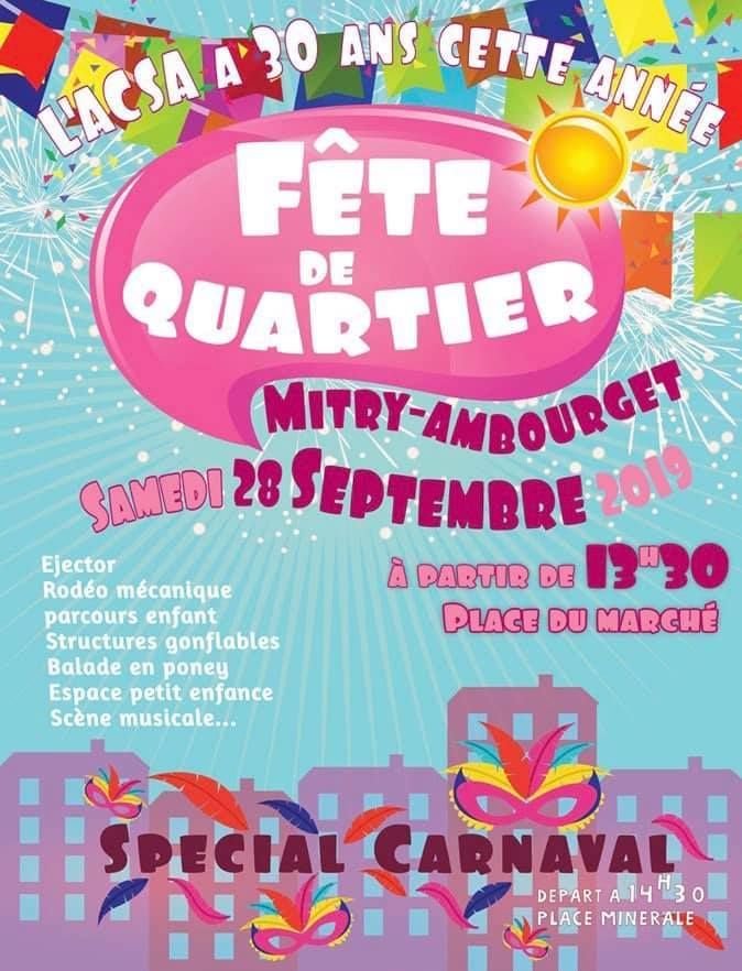 Fête du quartier Mitry-Ambourget à Aulnay-sous-Bois ce samedi