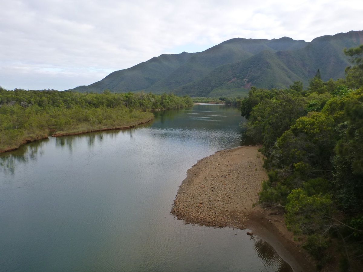 la rivière Tontouta (vue prise du pont sur la RT1)