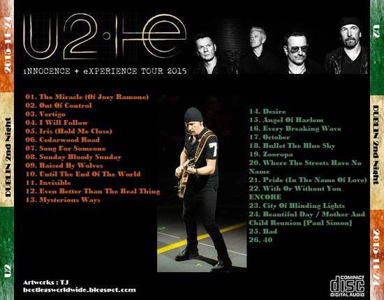 U2 -Innocence + Experience Tour -24/11/2015 -Dublin Irlande - 3Arena #2