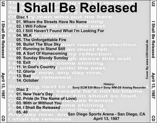 U2 -Joshua Tree Tour -13/04/1987 -San Diego -USA -San Diego Sports Arena #1
