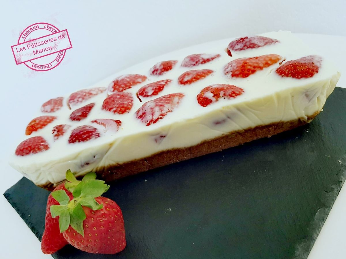 Terrine chocolat blanc et fraises Les Pâtisseries de Manon