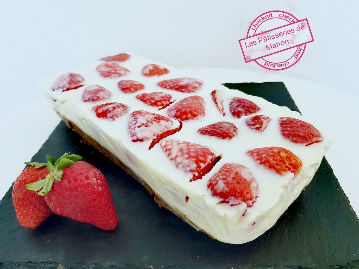 Terrine chocolat blanc et fraises Les Pâtisseries de Manon