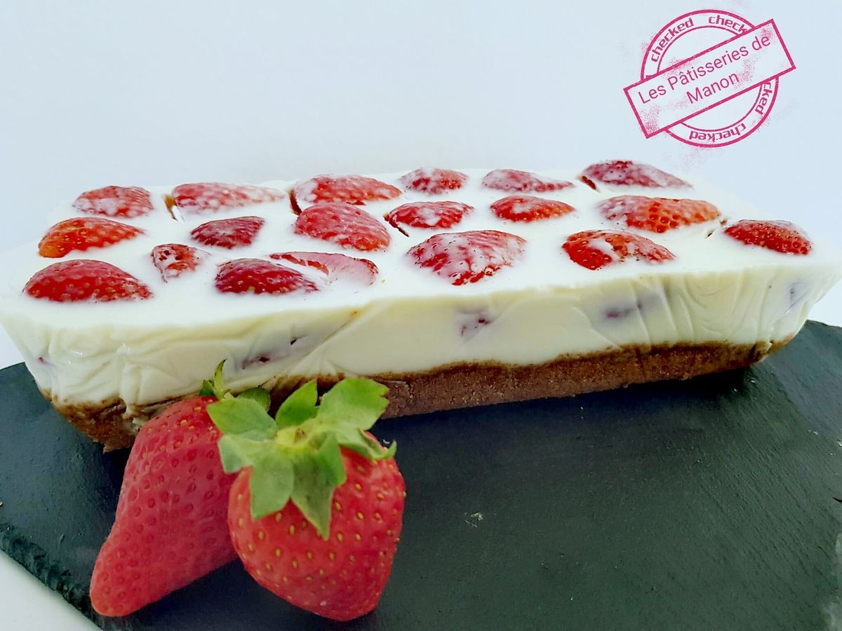 Terrine chocolat blanc et fraises Les Pâtisseries de Manon