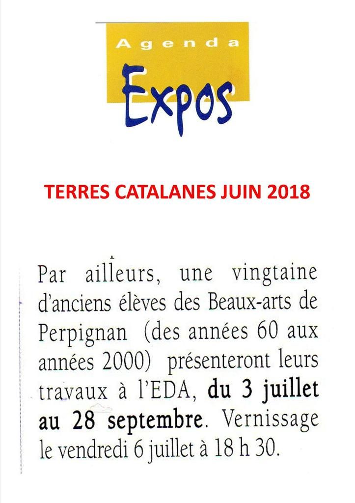 &quot;Les anciens de l'Ecole des Beaux-Arts de Perpignan S'exposent&quot; à l'EDA
