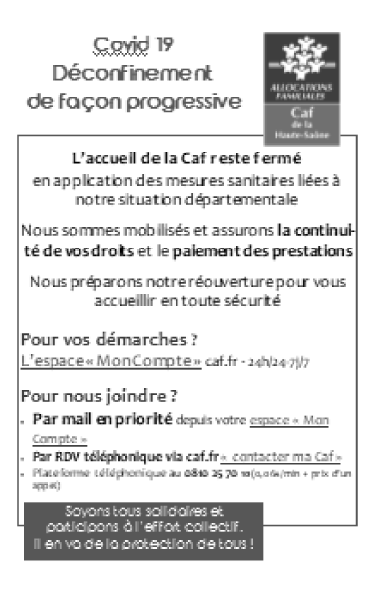 La CAF reste disponible et accessible par téléphone