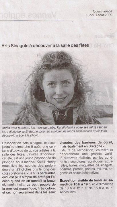 Ouest France 2009 - expo Arts Sinagots 