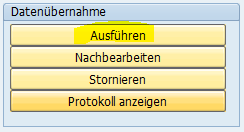 Ausführen der Datenübernahme