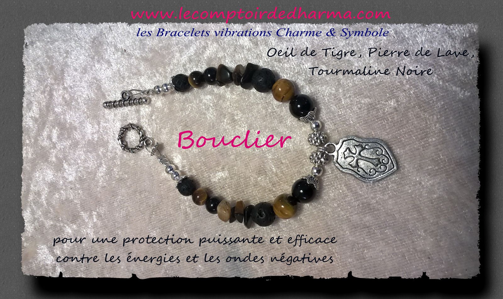 Bracelet Vibration Bouclier - Le Comptoir de Dharma