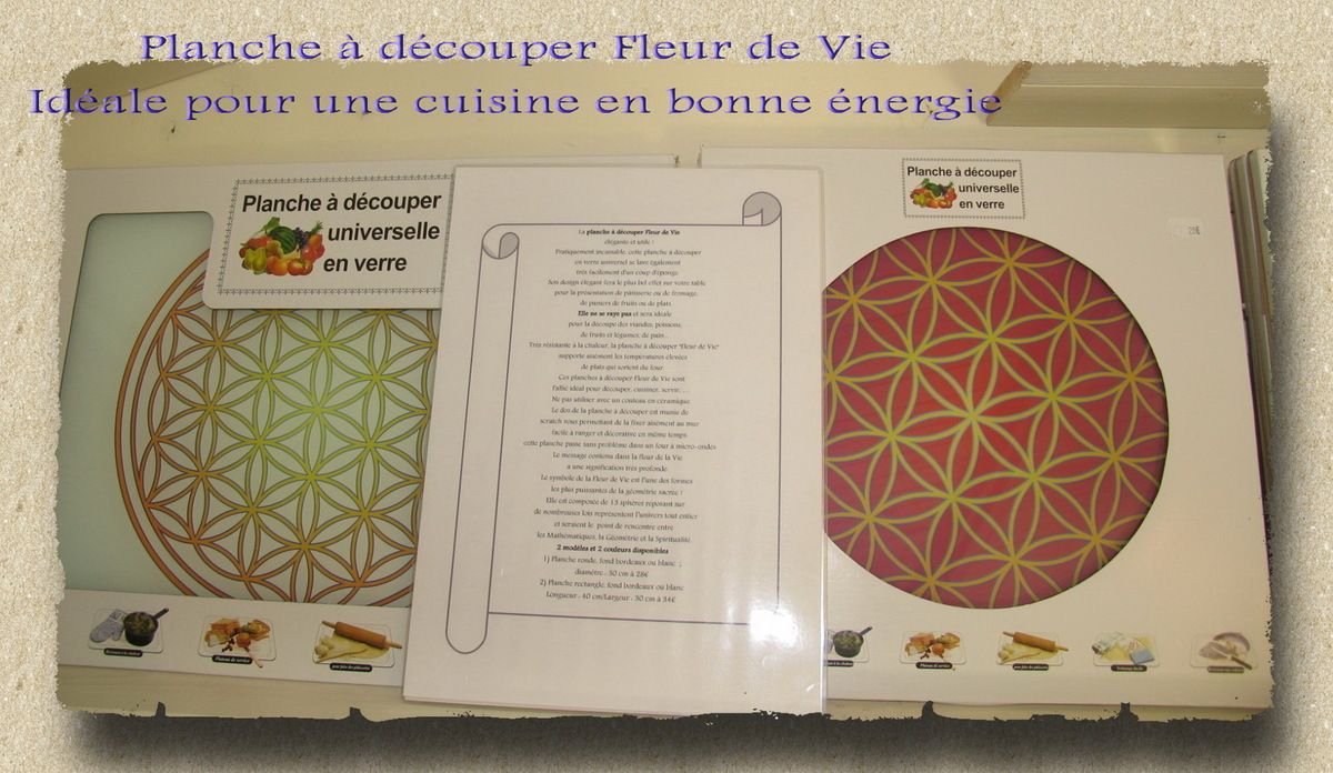 fleur de vie planche découper cuisine