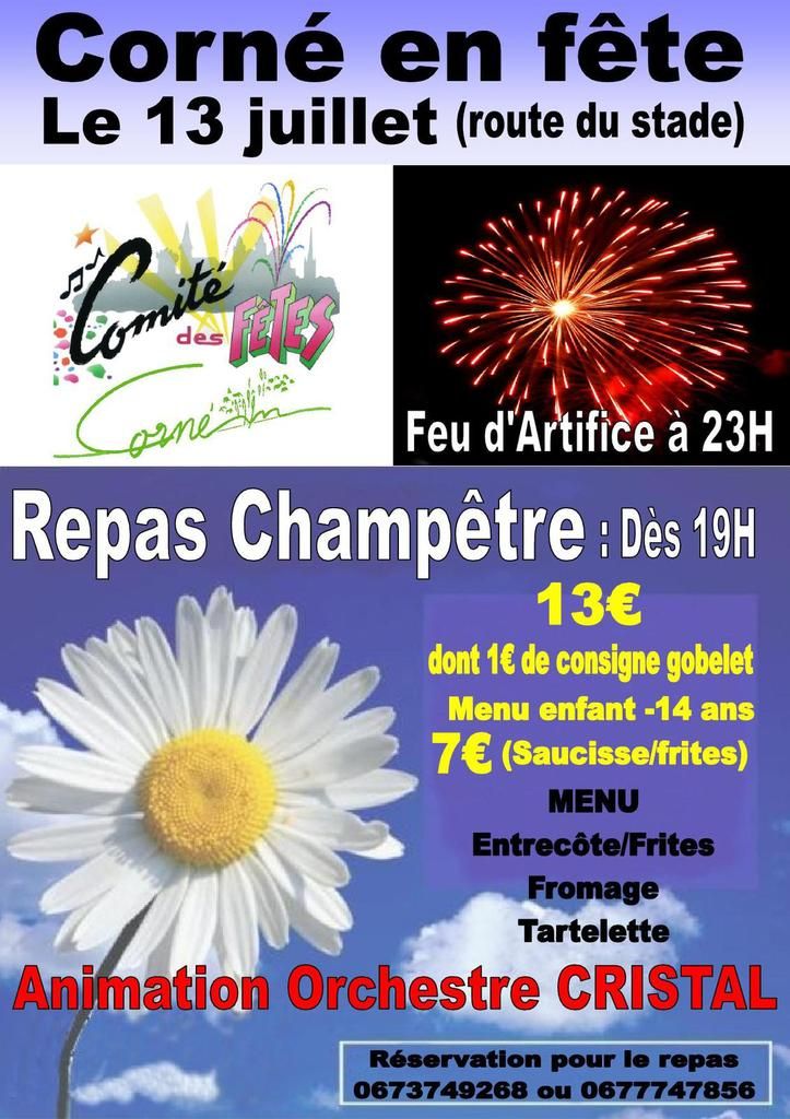 13 JUILLET 2018 &quot; Les Cartes de réservations sont disponibles&quot;