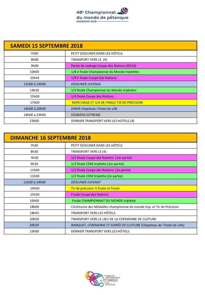 Championnats Du Monde Triplettes Masculin 2018 Association Educnaute Infos