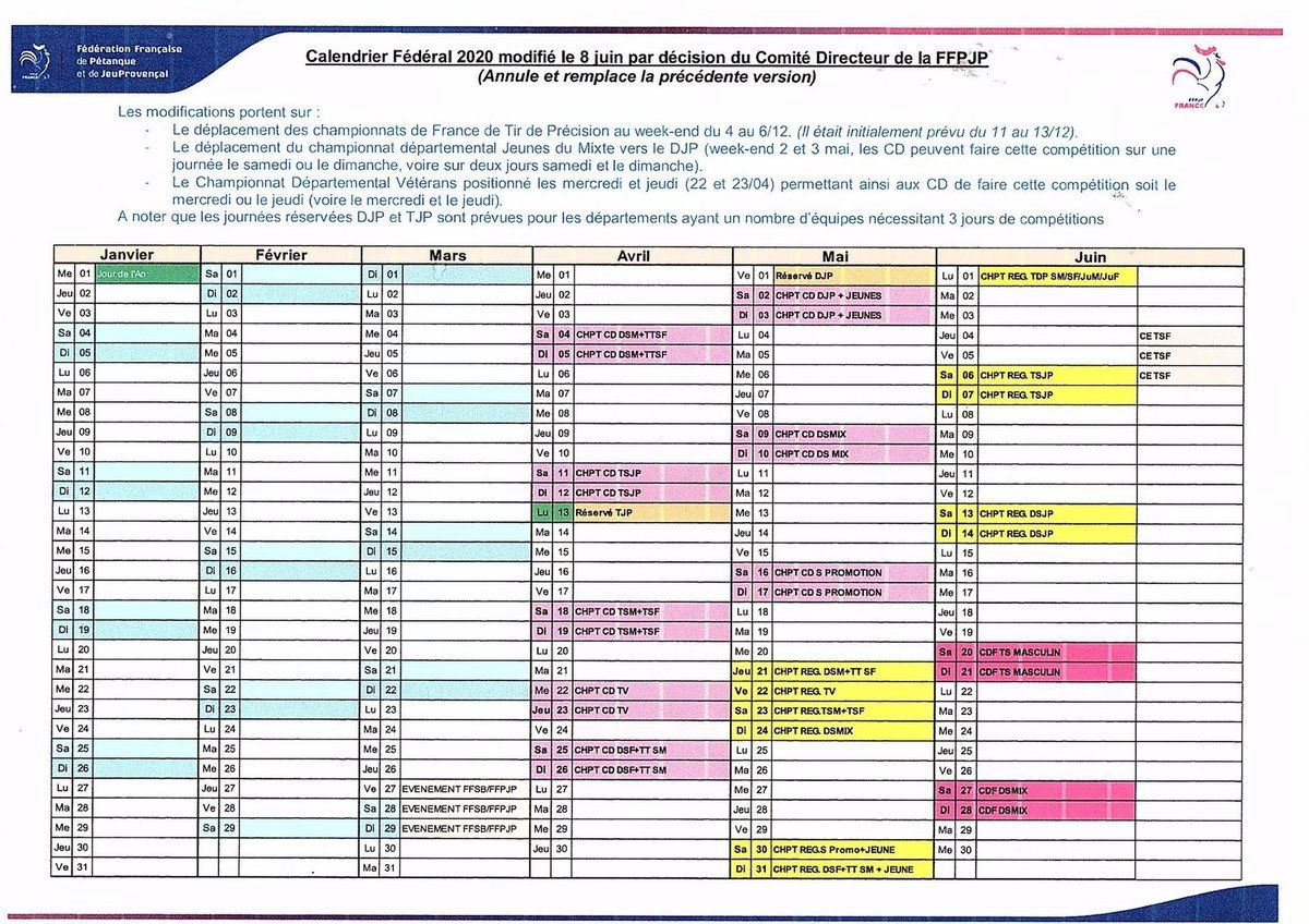 calendrier concours petanque 2020 – concours de pétanque sauvage
