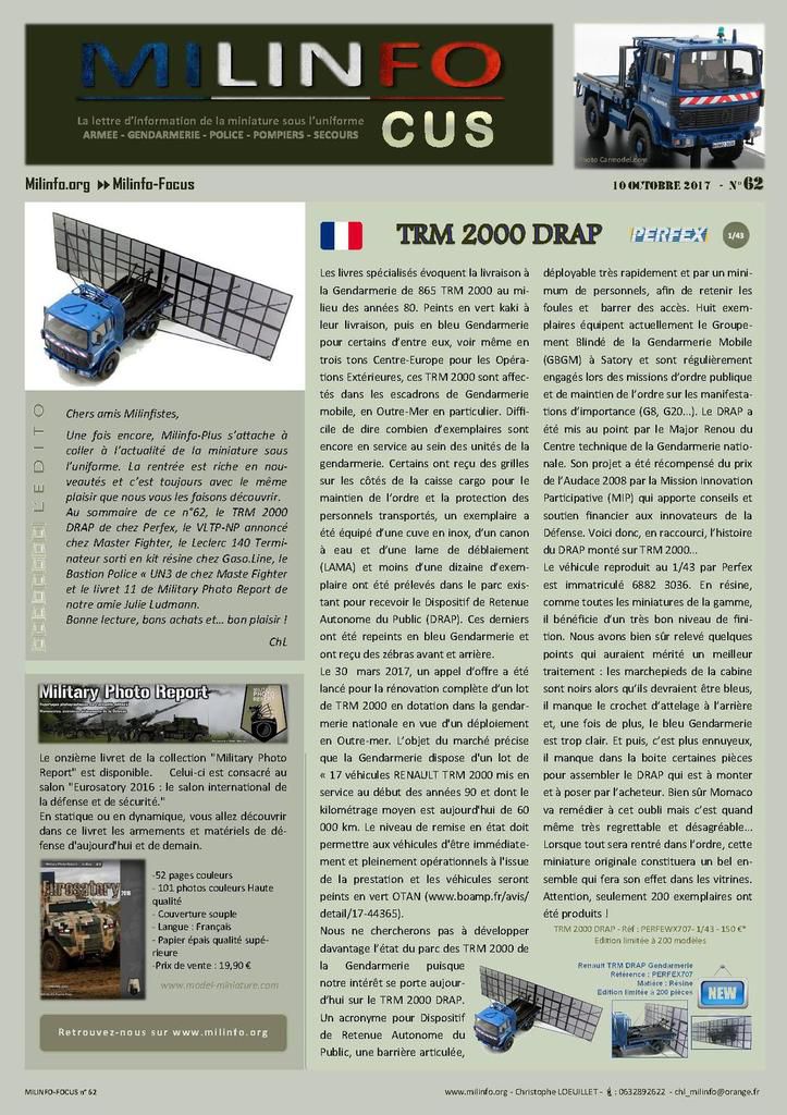 Milinfo-Focus n° 62 : le TRM 2000 DRAP