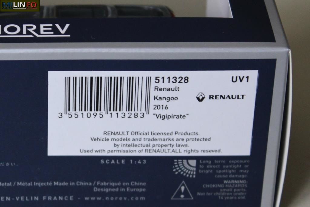 Renault Kangoo Vigipirate de chez Norev  (Echelle 3 Inches et 1/43) - Mise à jour 17 juillet 2018