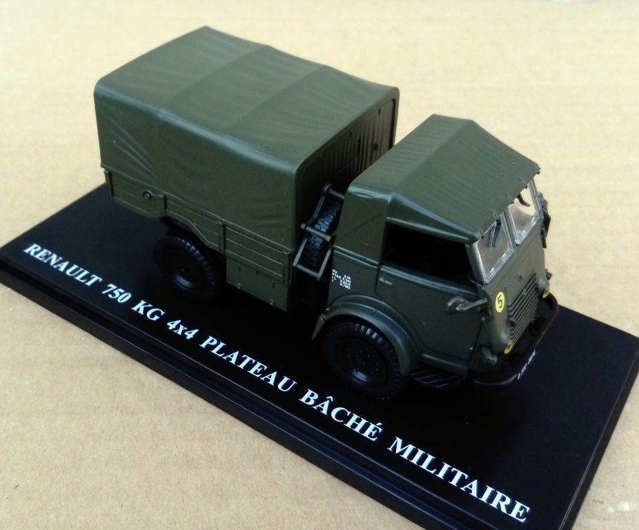 Renault R2087 750 kg 4x4 plateau bâché militaire G111N018 - M4387-018  (2019) - Ixo (Editions Hachette) - LastDodo