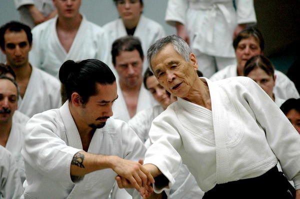 Tamura Nobuyoshi uke Leo Tamaki tori Aikido Budo