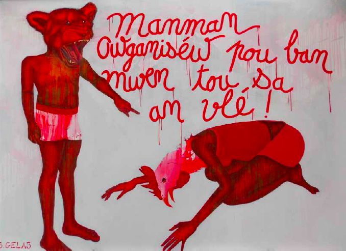 Samuel Gelas « Maman poule et enfant roi », 2018.