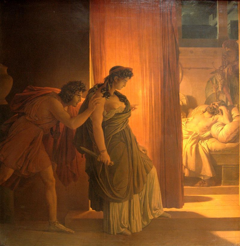 Pierre-Narcisse Guérin - Clytemnestre poussée par Égiste au meurtre d’Agamemnon 