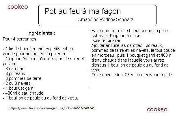 Pot au feu recettes cookeo - Recettes faciles Rapides au Cookeo et autres  robots ou sans