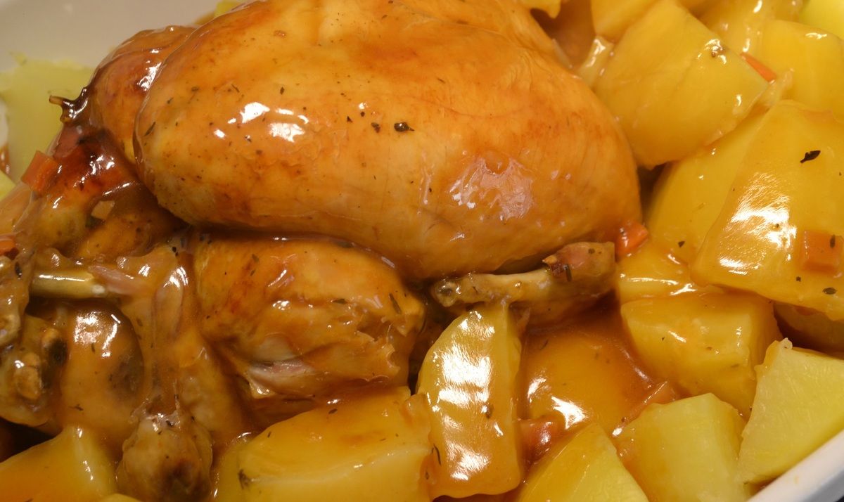 Poulet entier sauce paysanne cookeo - Recettes faciles Rapides au