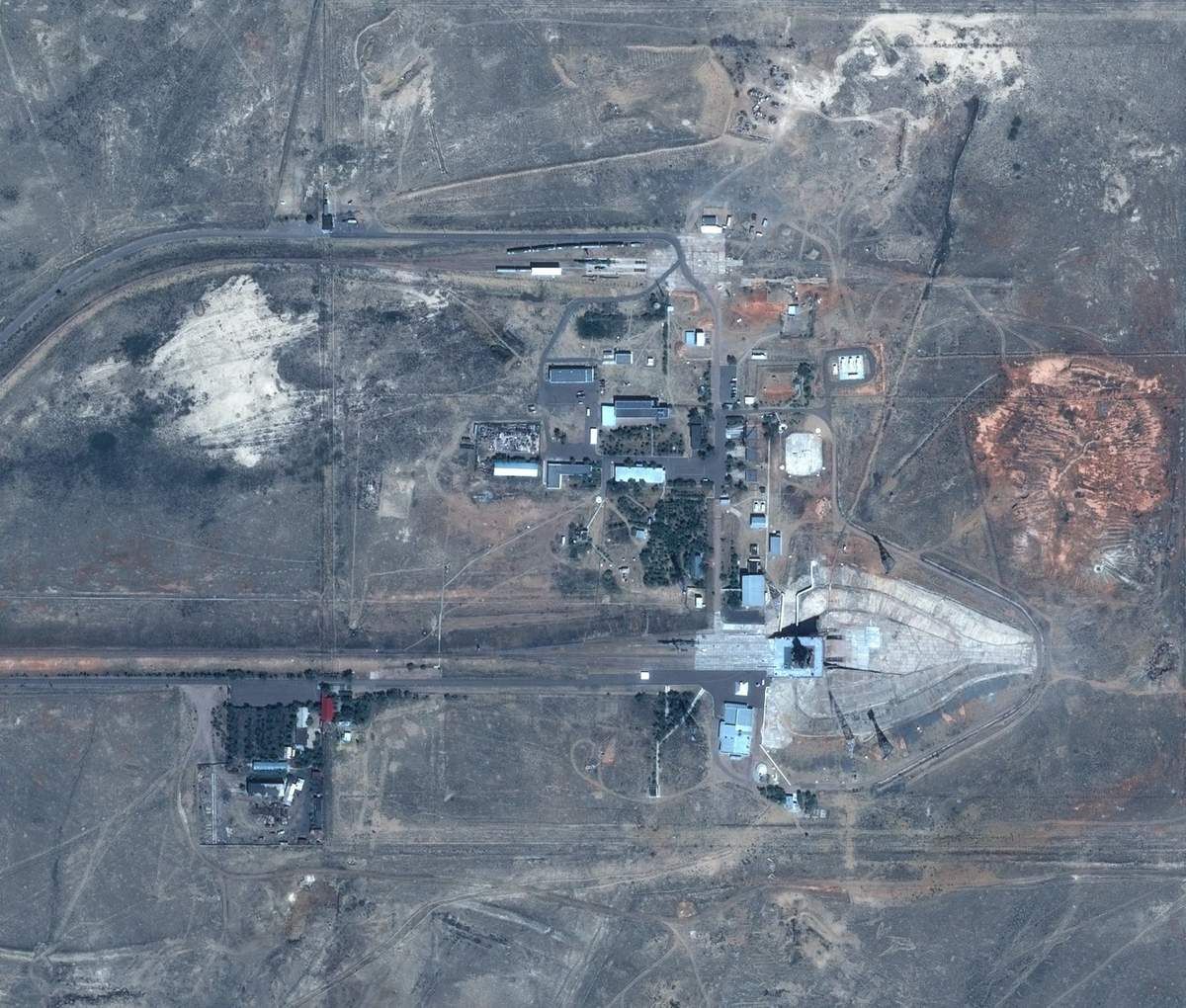 Cosmodrome de Baikonour - Vu par le satellite Pleiades - CNES - Airbus DS - Thomas Pesquet - Proxima