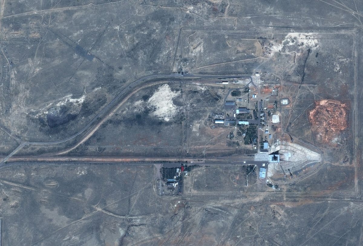 Cosmodrome de Baikonour - Vu par le satellite Pleiades - CNES - Airbus DS - Thomas Pesquet - Proxima