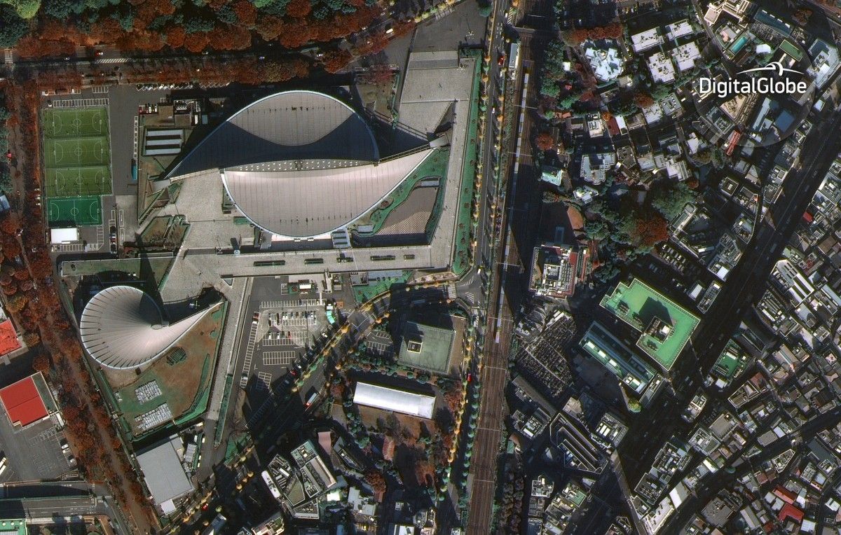 WorldView-4 - Satellite - First image - Première image - Tokyo - Yoyogi National Gymnasium - 30 cm resolution - Digital Globe