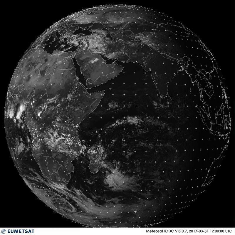Meteosat-7 - Eumetsat - Dernière image - Last image - IODC - 31 mars 2017