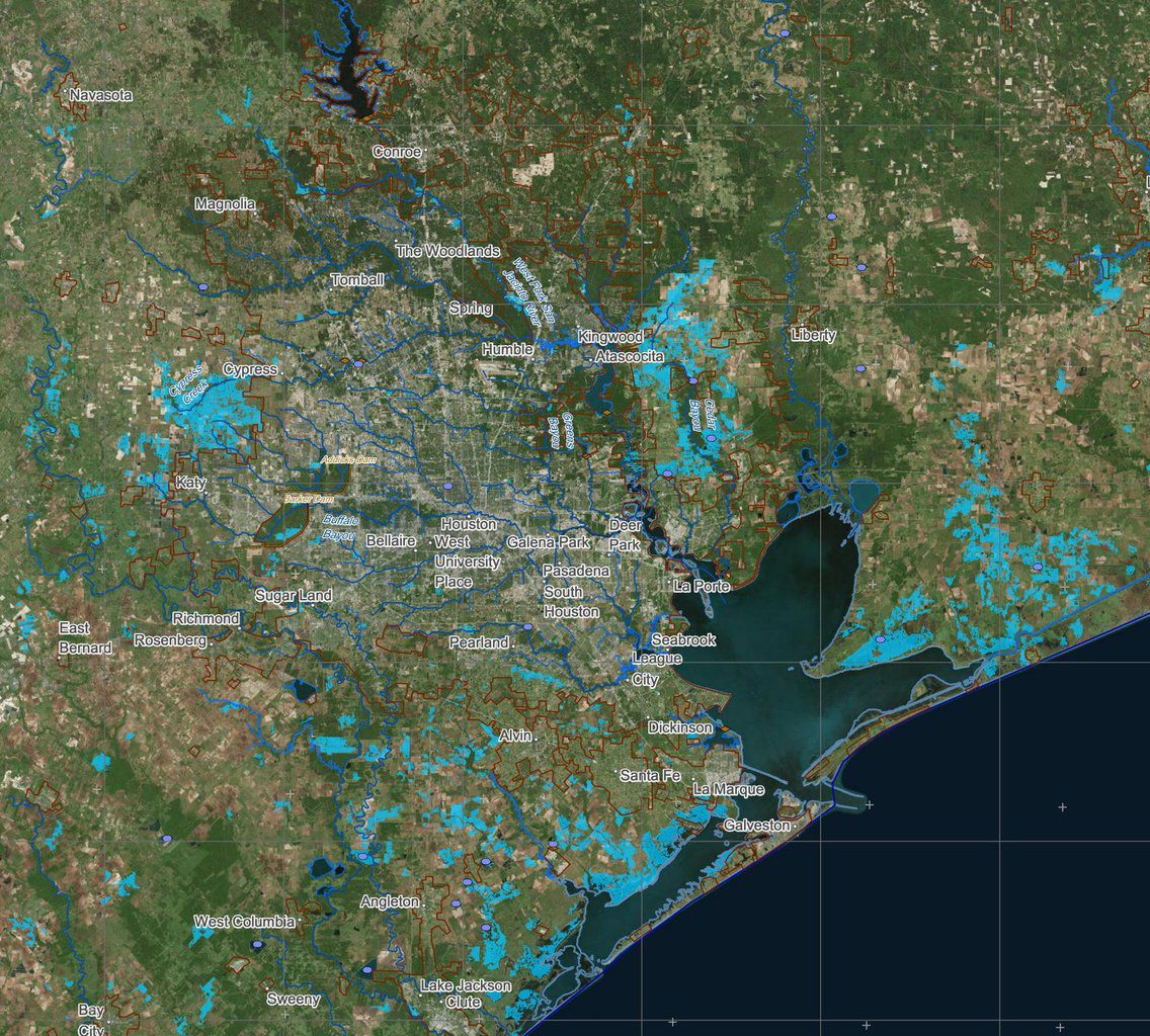 Harvey - Houston - Copernicus - EMS - floods - inondations - rapid mapping - radar