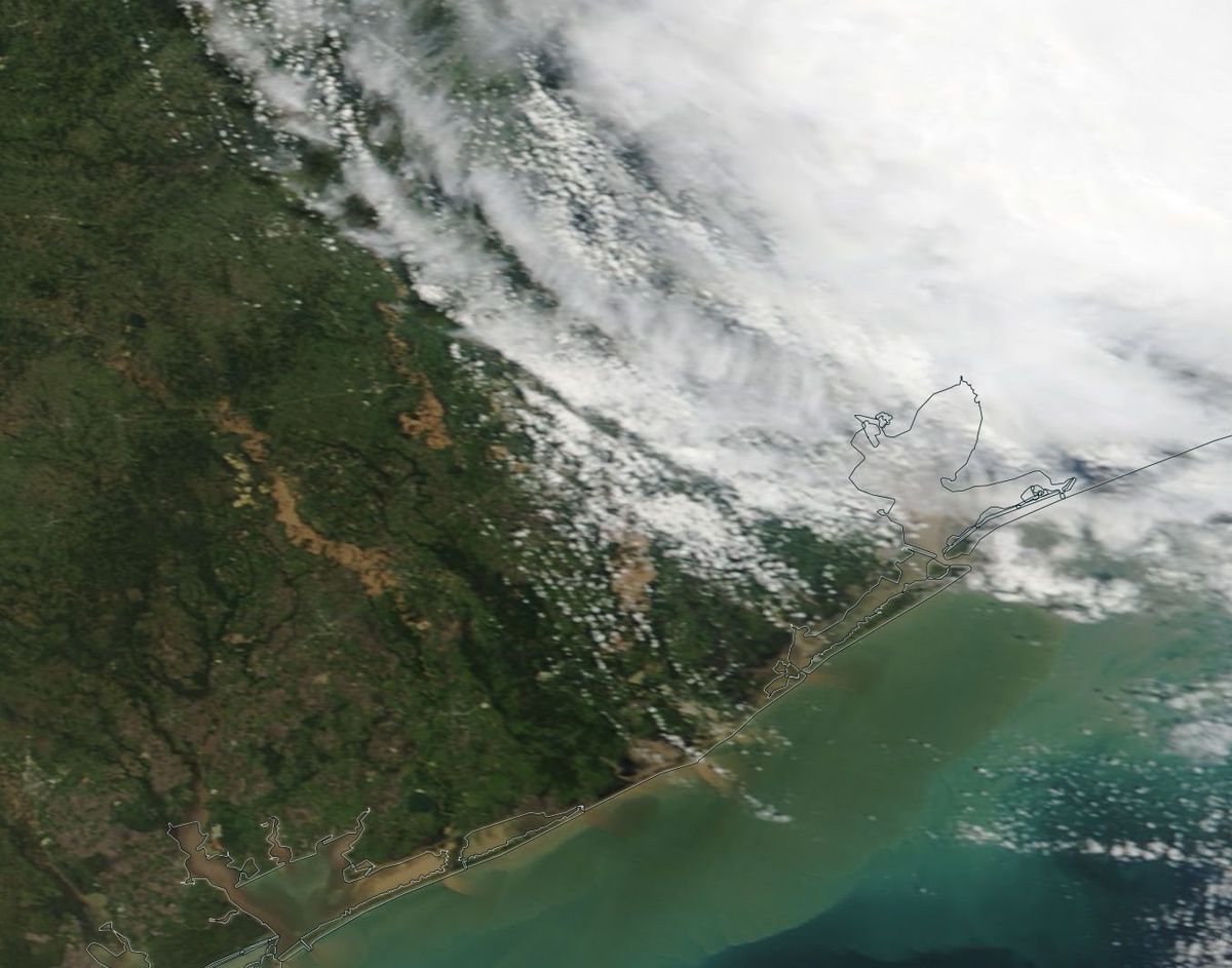 Inondations Texas - Houston - MODIS - eaux boueuses - 31 août 2017 - Terra - satellite
