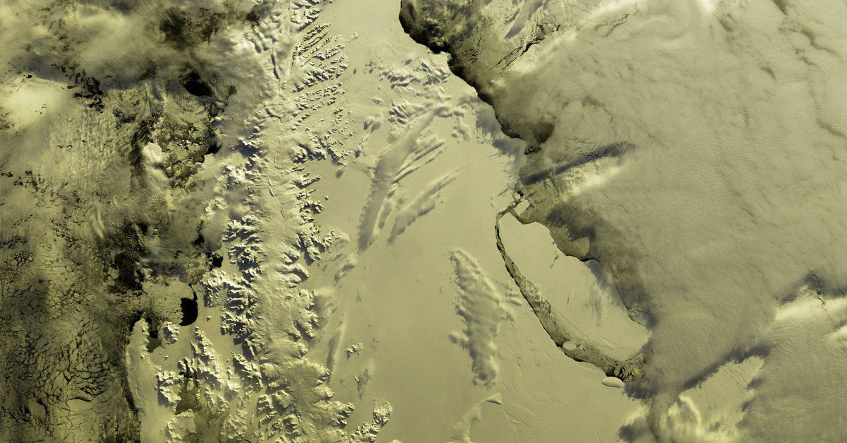 Sentinel-3 - Larsen-C - A68 - Antarctique - Copernicus - ESA - Ice shield - glace - Iceberg - A68 - Union européenne