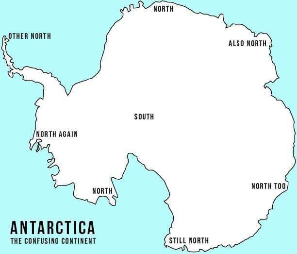 Antarctique - Nord - Boussole - The confusing continent- Tous les chemins mènent au nord - Ne pas perdre le nord - North - South pole