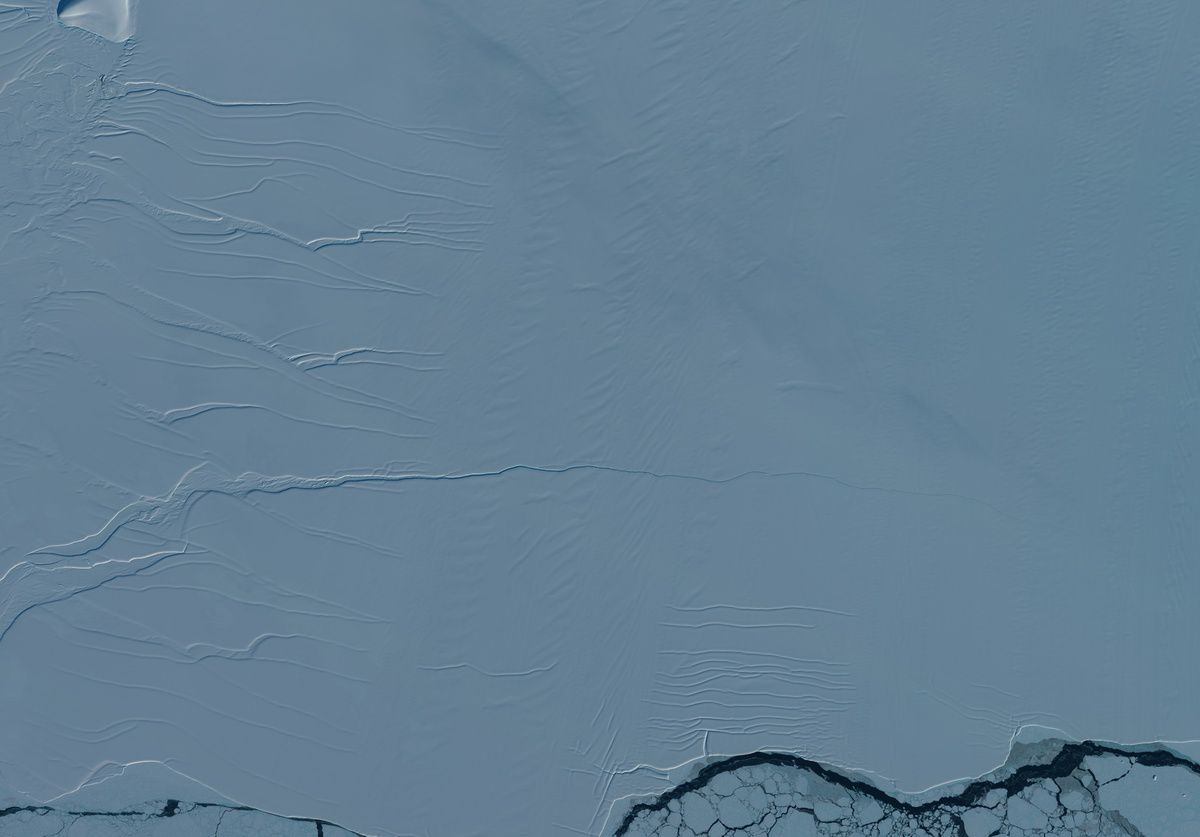 Ice shield - Larsen-C - 68A - Iceberg - faille - glace - Antarctique - Sentinel-2 - Avril 2017 - Copernicus - ESA