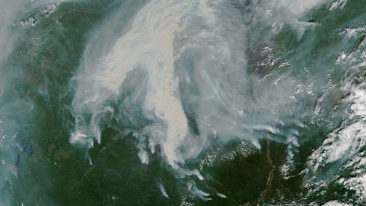 Sibérie - Siberia - Wild fires - Summer 2017 - MODIS - NASA - Smoke - Incendies