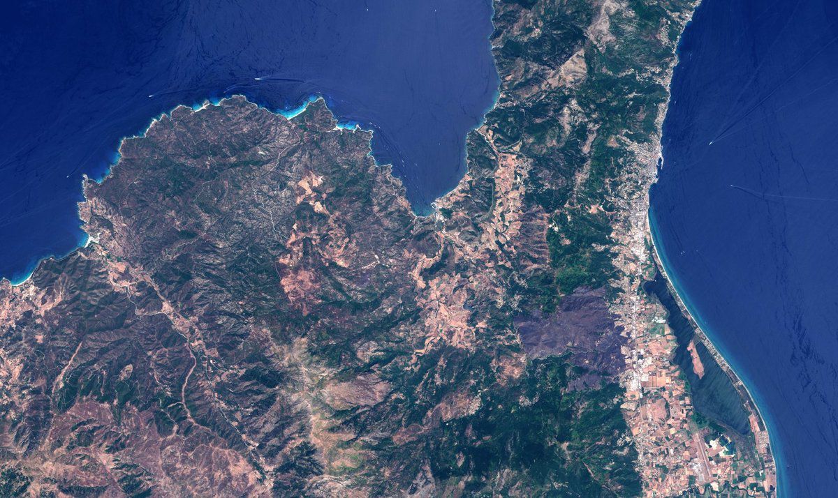 Corse - Incendie - été 2017 - Satellite - Sentinel-2 - Copernicus - surfaces brûlées - Burnt scars