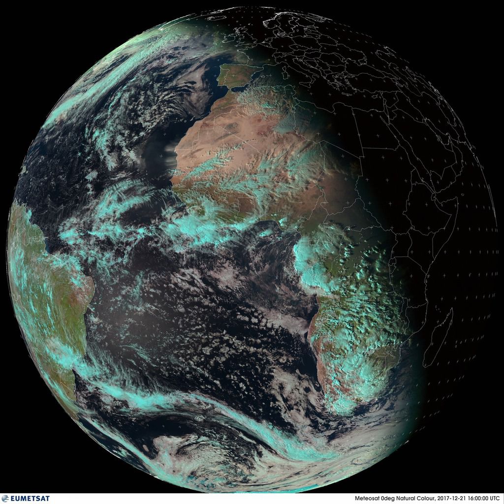 Solstice d'hiver - Winter solstice - 21 décembre 2017 - 16h00 - Eumetsat - Meteosat - satellite géostationnaire - Winter is coming - Météorologie - IMCCE