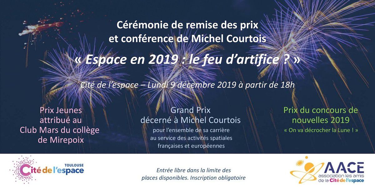 Amis de la Cité de l'espace - Soirée de remise des prix - 2019 - Michel Courtois - Club Mars du collège de Mirepoix - Concours de nouvelles - Décroche-moi la Lune - Toulouse