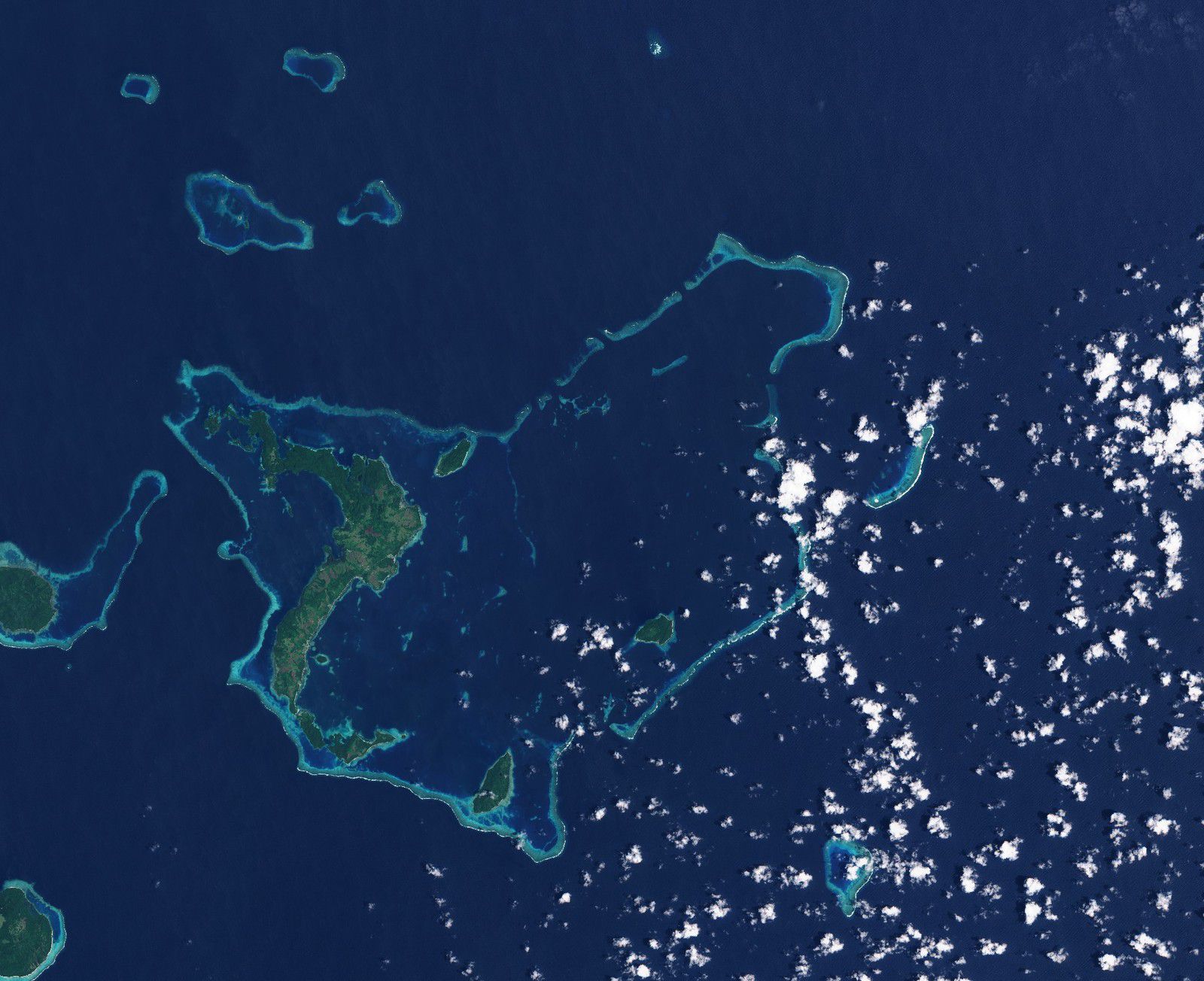 Saint-Valentin - île en forme de coeur - Fidji - satellite - Sentinel-2 - Copernicus - espace - Earth observation