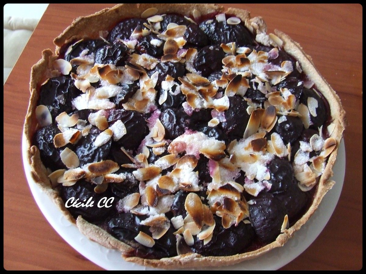 Tarte prunes amandes