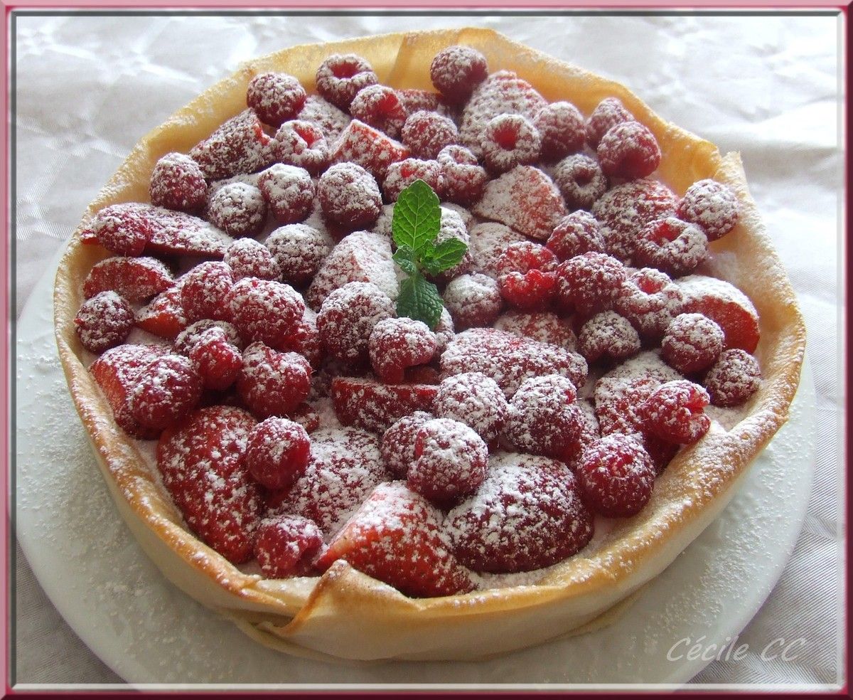 Tarte fraises framboises