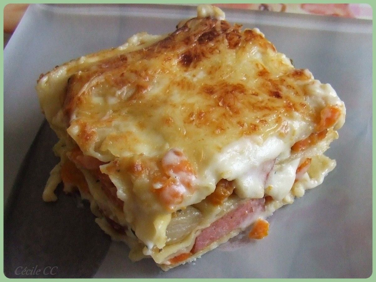 Lasagnes saucisses carottes