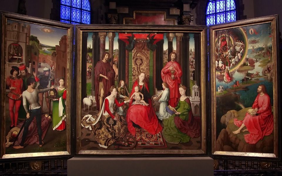 Moyen age crèche de Noël médiévale