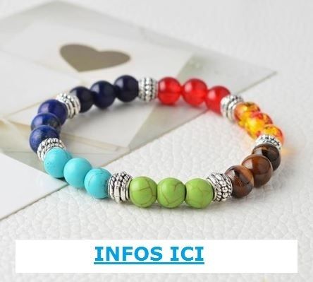 bracelet aux couleurs des 7 chakras